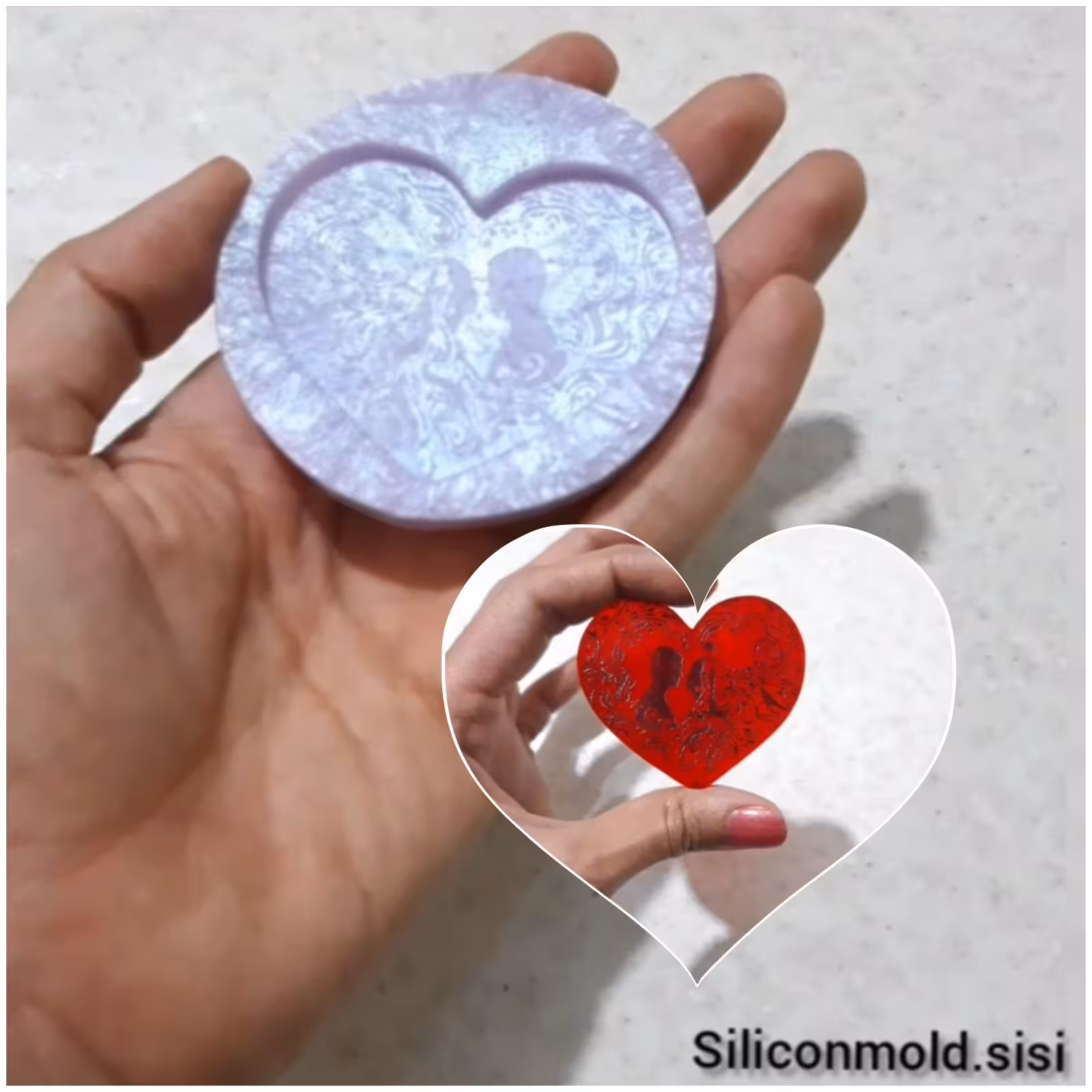 قالب قلب طرح دار