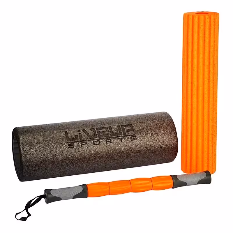 ست سه تکه رول ماساژ بدنسازی لایوآپ LS3765 MDM | مشکی/قرمز