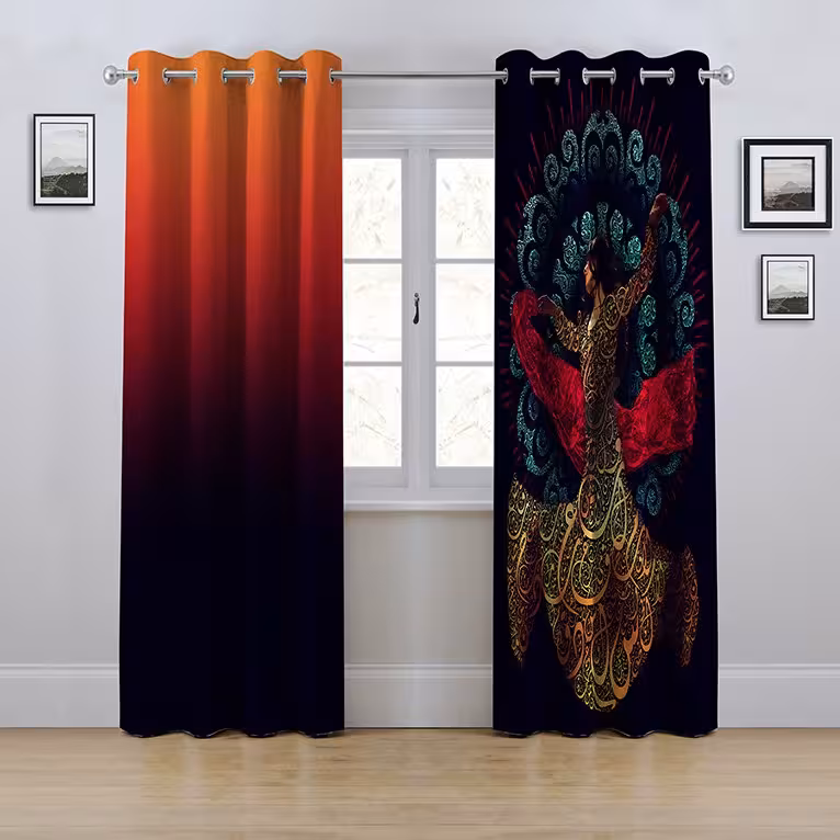 پرده پانچی مدل دختر مینیاتوری ابعاد ارتفاع280در عرض145