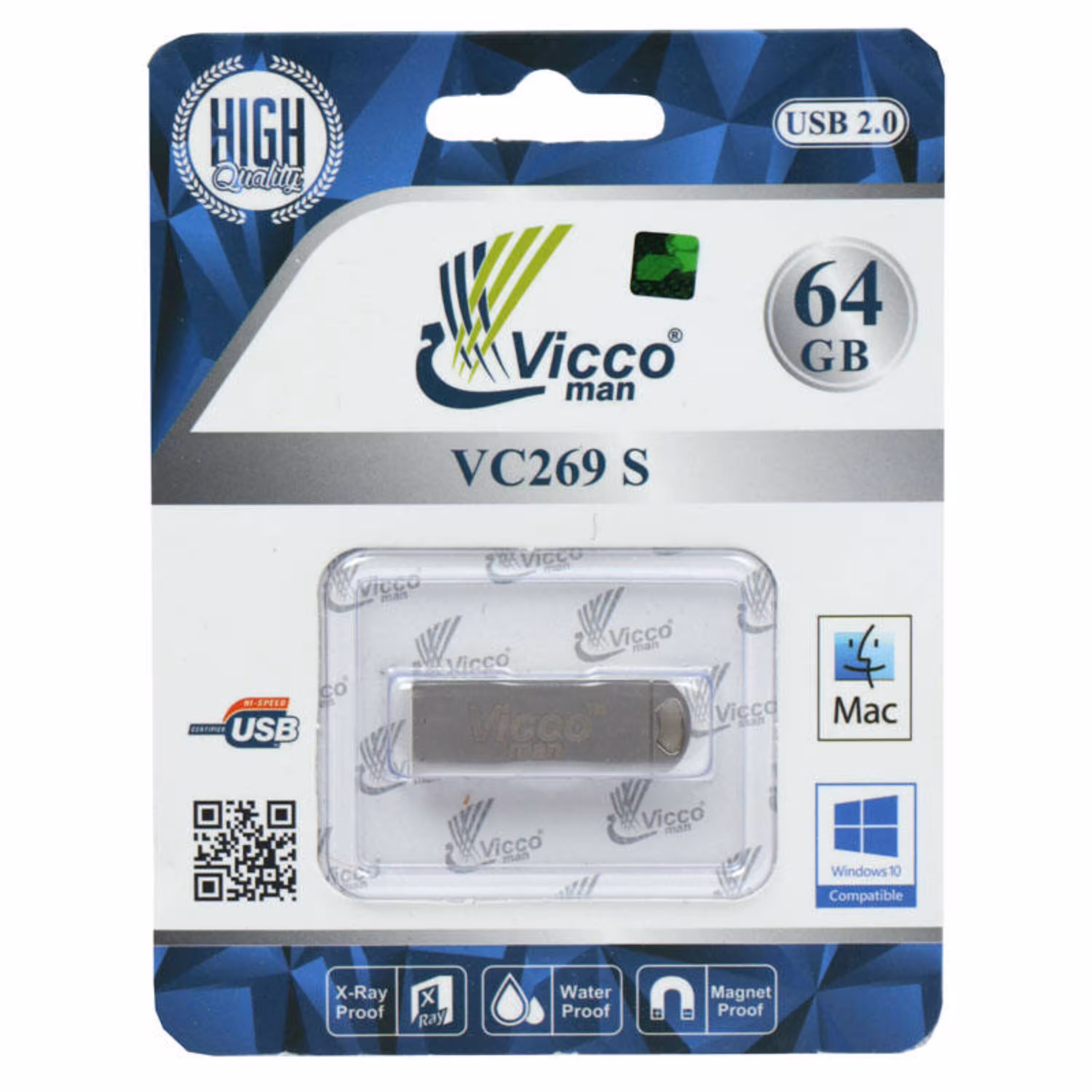 فلش مموری ویکومن ViccoMan مدل VC269 S با ظرفیت 64 گیگابایت