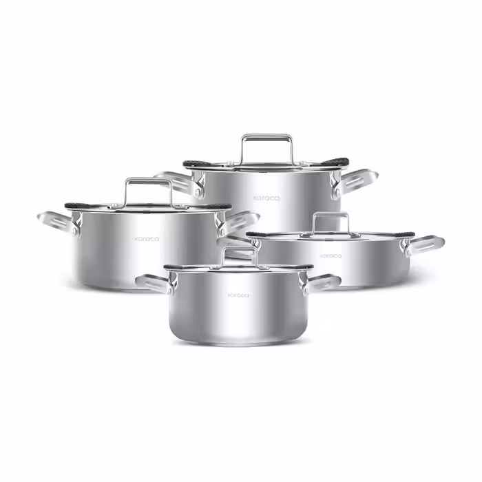 سرویس قابلمه استیل 8 پارچه برند Karaca ترکیه مدل Montreal
