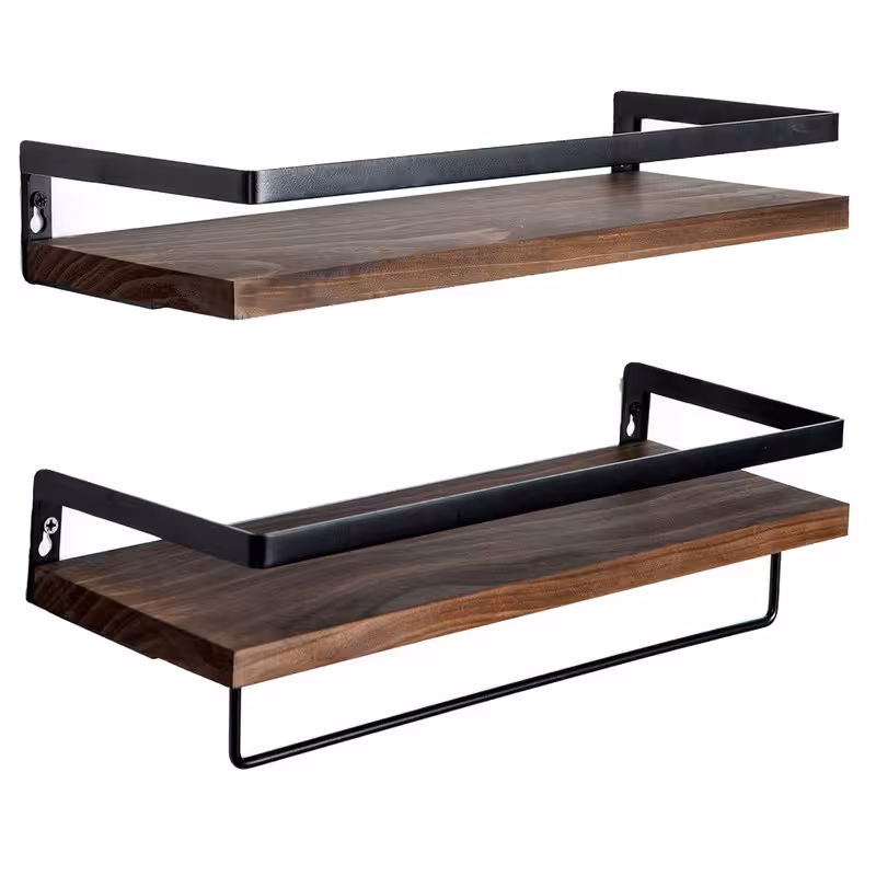 شلف دیواری مدل Wooden بسته 2 عددی | کالا مکس