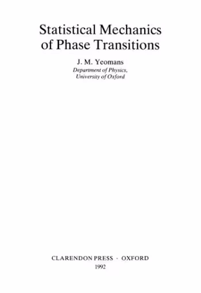 خرید و دانلود نسخه کامل کتاب Statistical Mechanics of Phase Transitions