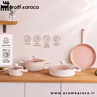 سرویس قابلمه 7 پارچه امسان Swiss Crystal صورتی