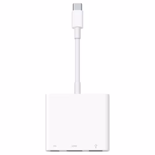 تبدیل تایپ سی اپل به HDMI و فلش مموری مدل Digital AV Multiport Adapter