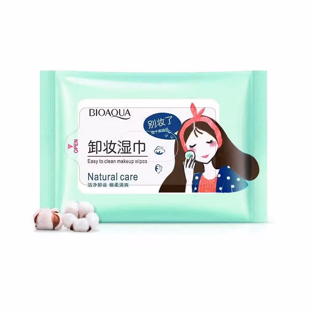 دستمال مرطوب بیوآکوا مدل Natural Care بسته 25 عددی