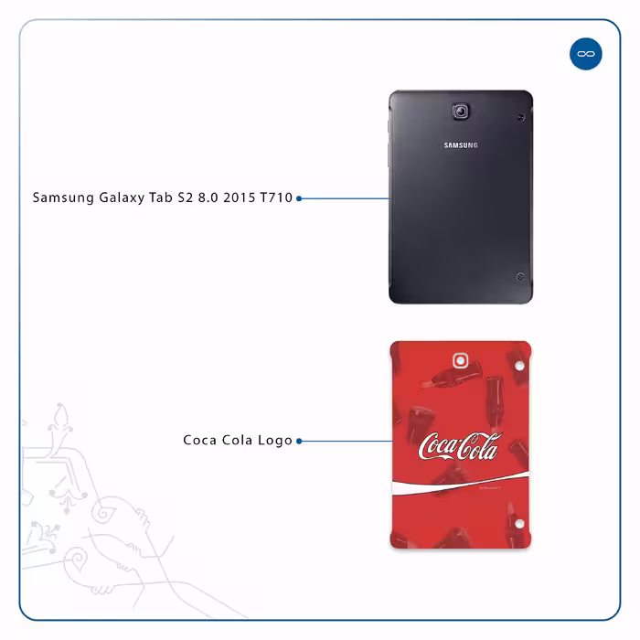 برچسب پوششی ماهوت مدل Coca-Cola-Logo مناسب برای تبلت سامسونگ Galaxy Tab S2 8.0 2015 T710