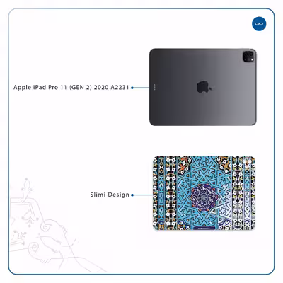 برچسب پوششی ماهوت مدل Iran-Tile7 مناسب برای تبلت اپل iPad Pro 11 (GEN 2) 2020 A2231