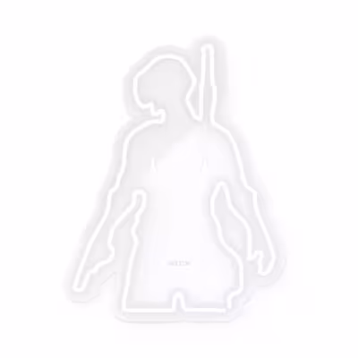 چراغ دیواری نئون دیزاین طرح Pubg_WHT