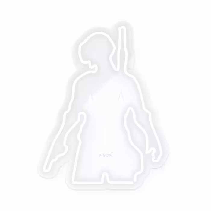 چراغ دیواری نئون دیزاین طرح Pubg_WHT