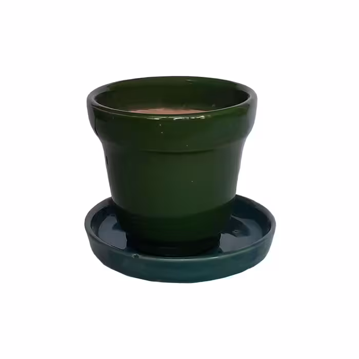 گلدان سفالی کد 4 به همراه زیر گلدانی