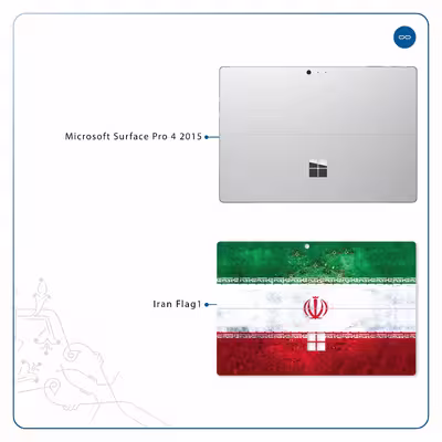 برچسب پوششی ماهوت مدل Iran-Flag-1 مناسب برای تبلت مایکروسافت Surface Pro 4 2015