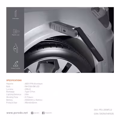 نورافکن دستی پرودو مدل PD-LS5WFLS
