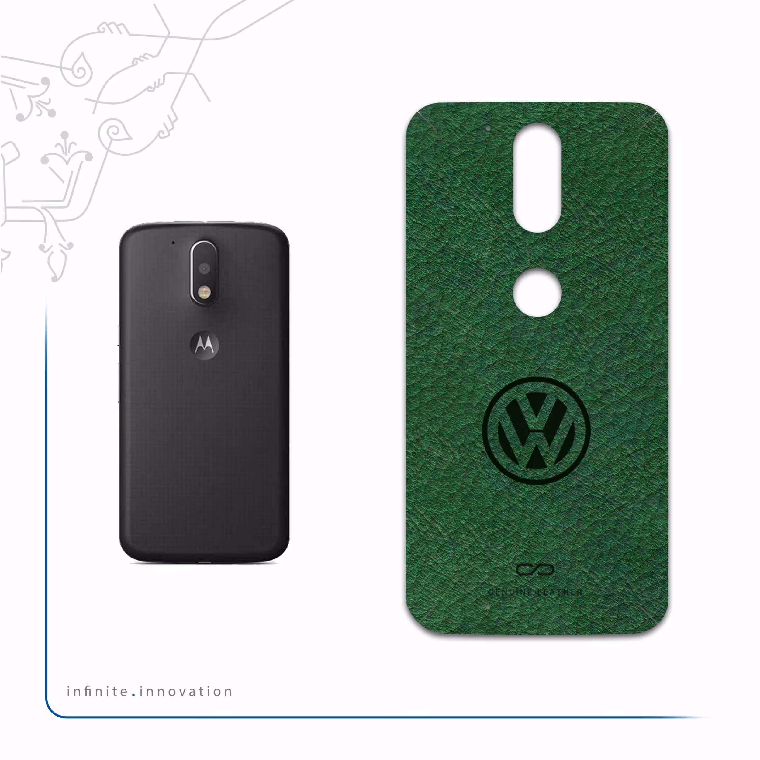 برچسب پوششی ماهوت مدل GL-VLKS_WGN مناسب برای گوشی موبایل موتورولا Moto G4