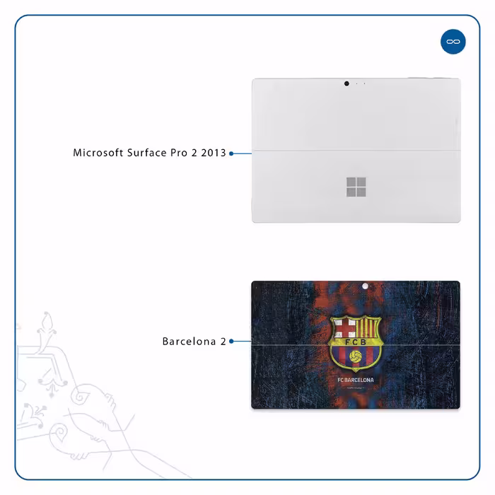 برچسب پوششی ماهوت مدل BARCELONA-2 مناسب برای تبلت مایکروسافت Surface Pro 2 2013
