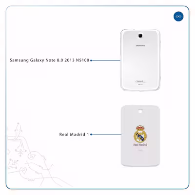 برچسب پوششی ماهوت مدل Real-Madrid مناسب برای تبلت سامسونگ Galaxy Note 8.0 2013 N5100