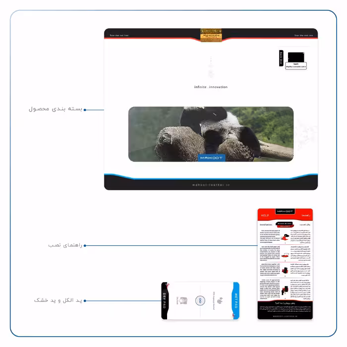 برچسب پوششی ماهوت مدل Panda مناسب برای تبلت اپل iPad Pro 12.9 (GEN 3) 2018 A1895