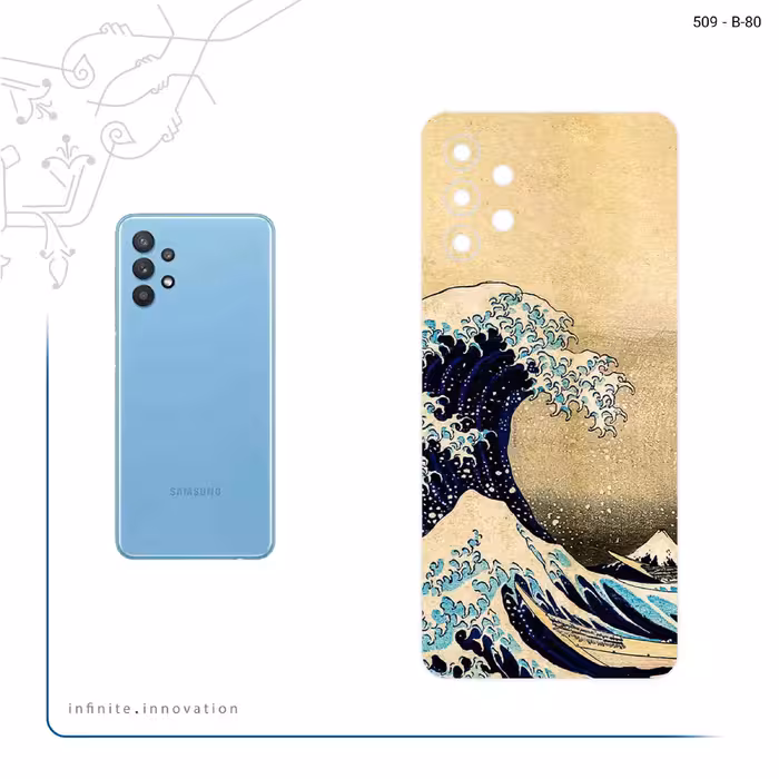 برچسب پوششی ماهوت مدل The Great Wave off Kanagawa of Hokusai مناسب برای گوشی موبایل سامسونگ Galaxy M32 5G