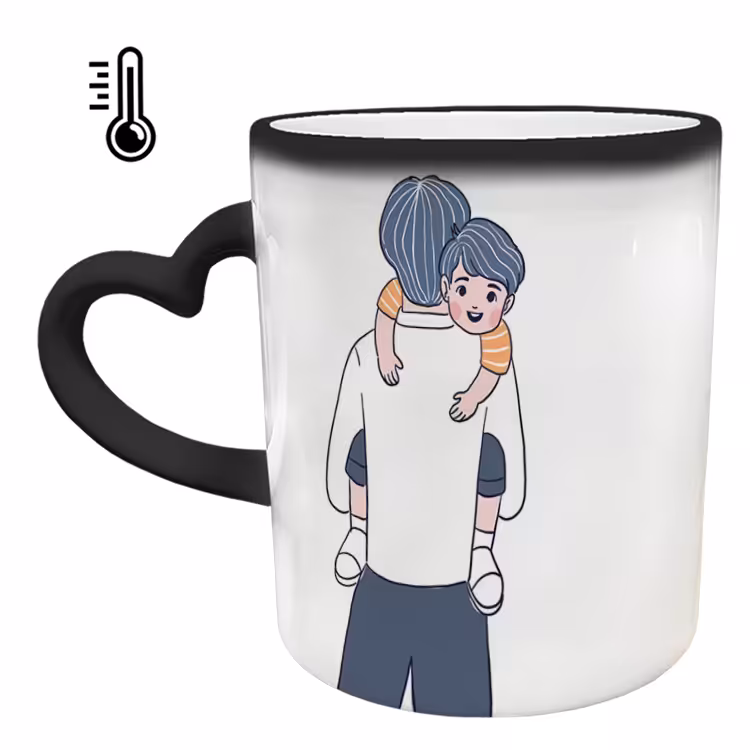 ماگ حرارتی مدل دسته قلبی طرح روز پدر کد 100