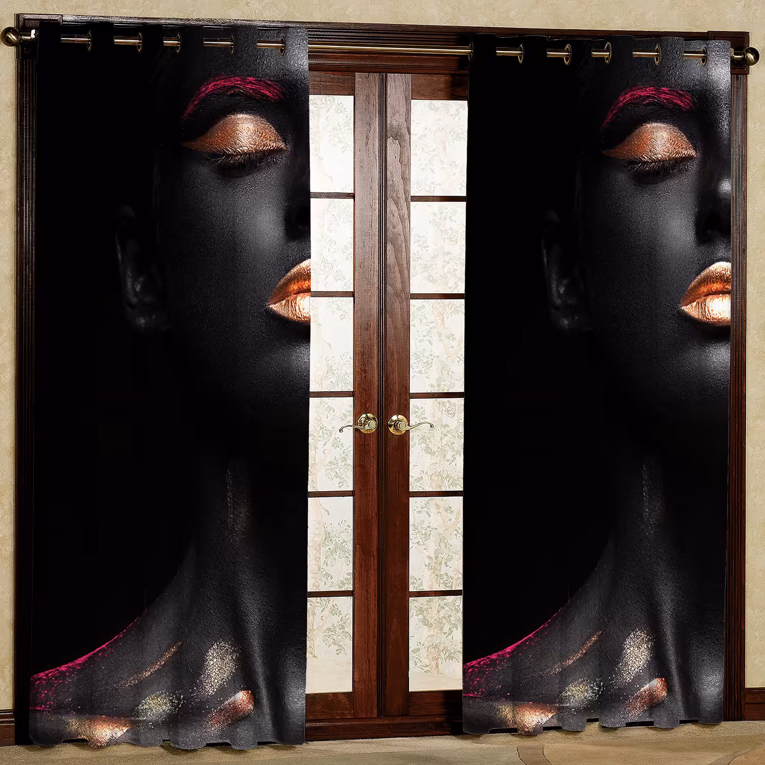 پرده مدل چهره هازان پانچی کد 1373 سایز 140x200 سانتی متر