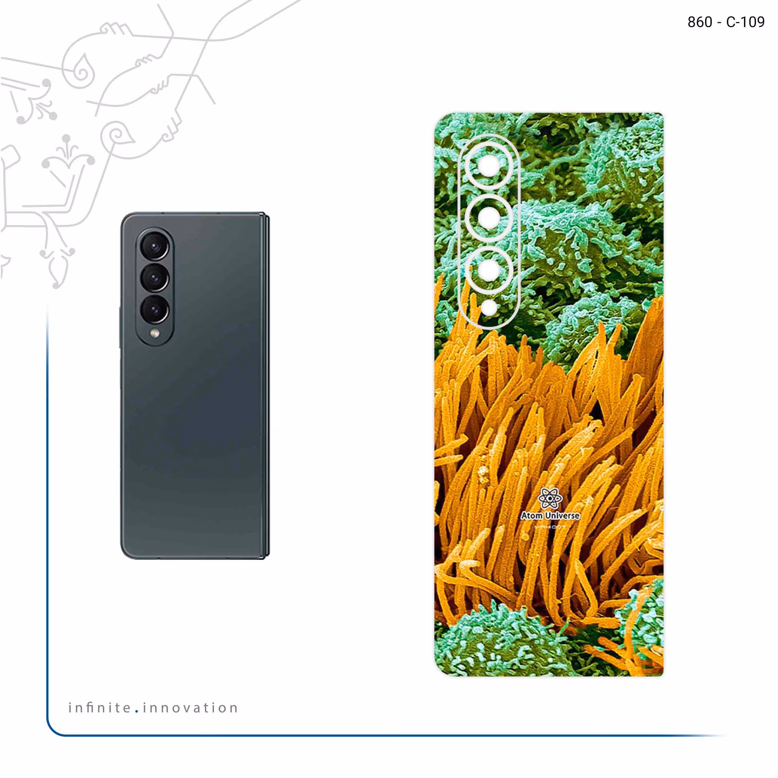 برچسب پوششی ماهوت مدل Atom Universe 6 مناسب برای گوشی موبایل سامسونگ Galaxy Z Fold4