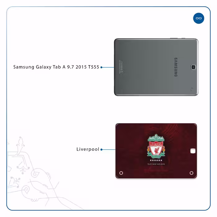 برچسب پوششی ماهوت مدل Liverpool مناسب برای تبلت سامسونگ Galaxy Tab A 9.7 2015 T555