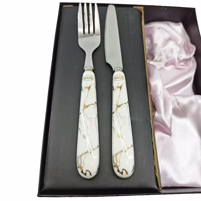 ست کارد و چنگال 12 پارچه ام جی اس مدل ماربل