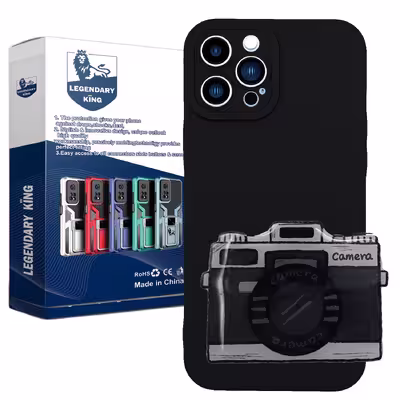 کاور لاین کینگ مدل ببعی مناسب برای گوشی موبایل اپل IPhone 12 pro Max به همراه پایه نگهدارنده