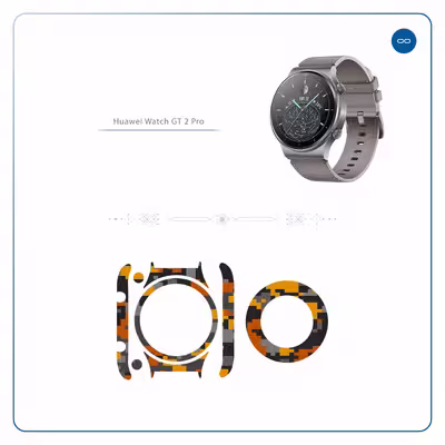 برچسب ماهوت طرح Army Autumn pixel مناسب برای ساعت هوشمند هوآوی Watch GT 2 Pro