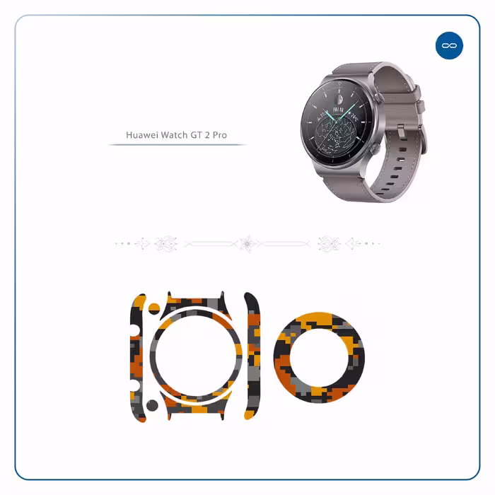 برچسب ماهوت طرح Army Autumn pixel مناسب برای ساعت هوشمند هوآوی Watch GT 2 Pro