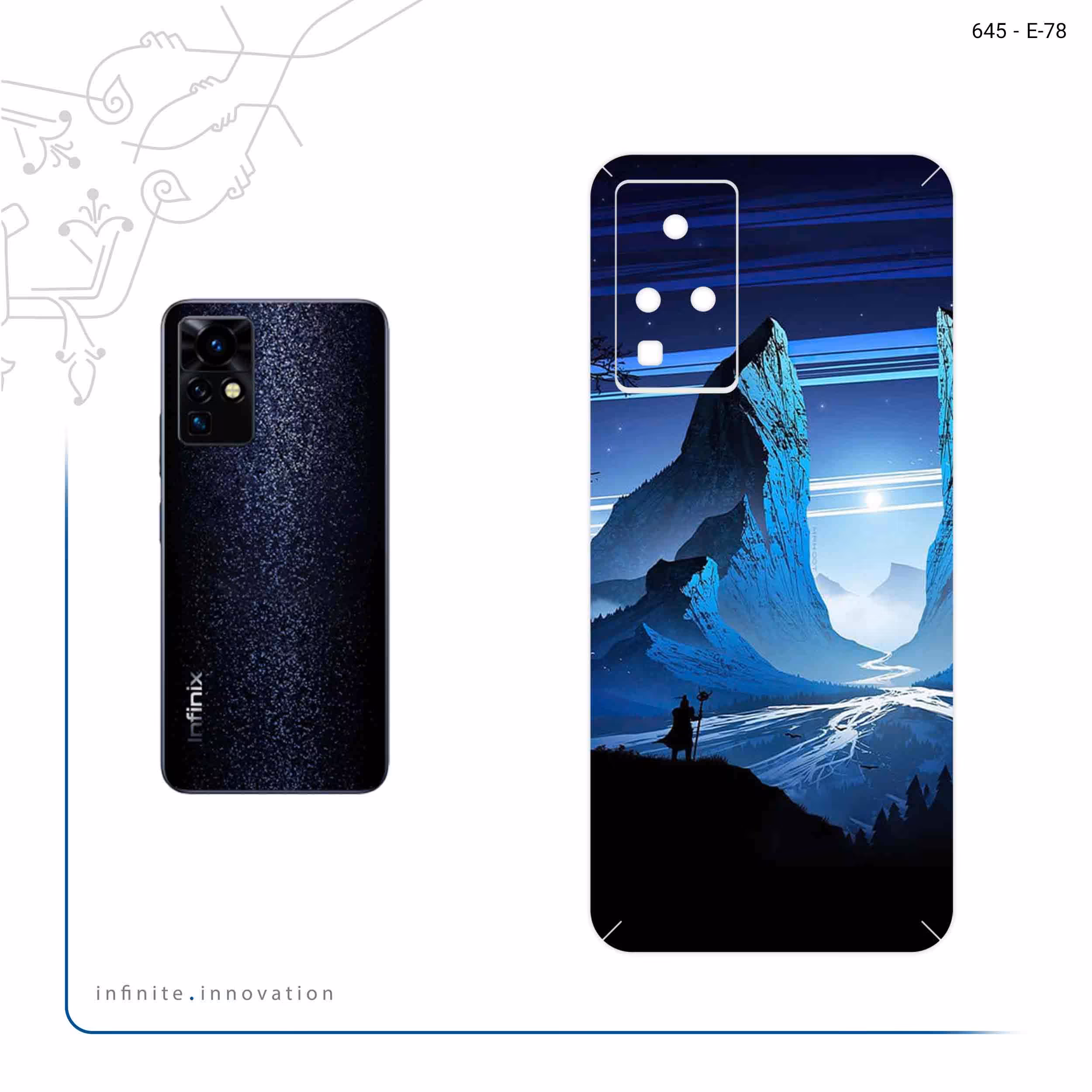 برچسب پوششی ماهوت مدل Blue Mountains Digital Art مناسب برای گوشی موبایل اینفینیکس Zero X