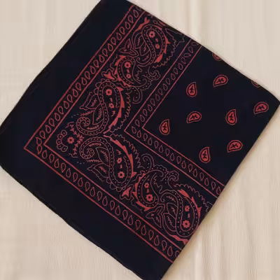 دستمال سر و گردن مدل باندانا بته جقه  01