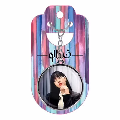 جاکلیدی خندالو طرح لیسا بلک پینک مدل دوطرفه کد 1431414319