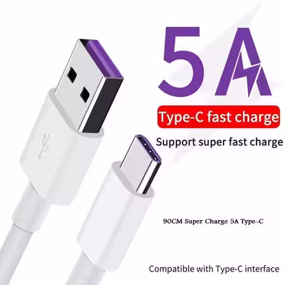 کابل تبدیل USB به USB-C مدل 5A طول 0.9 متر