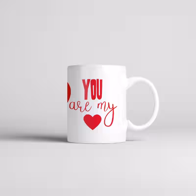 ماگ طرح اسم آرزو مدل قلب کد 6