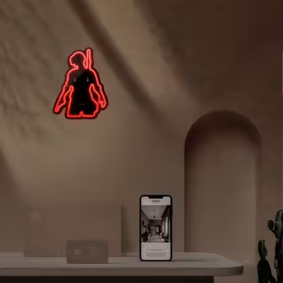 چراغ دیواری نئون دیزاین مدل Pubg-BL_RD