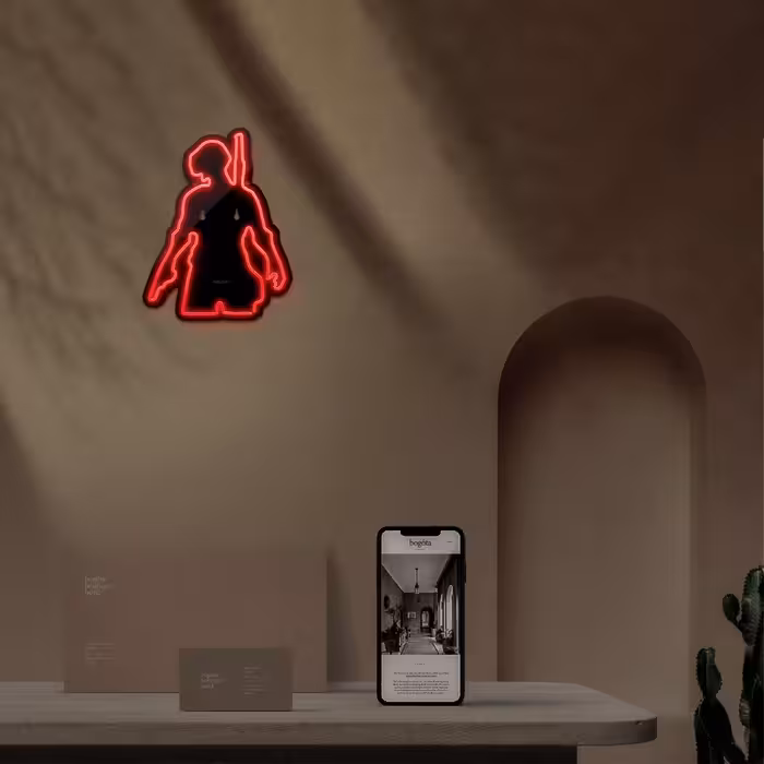 چراغ دیواری نئون دیزاین مدل Pubg-BL_RD