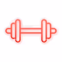 چراغ دیواری نئون دیزاین طرح Dumbbell_RD