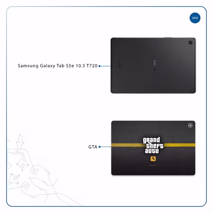 برچسب پوششی ماهوت مدل Gta-Game مناسب برای تبلت سامسونگ Galaxy Tab S5e 10.5 2019 T720