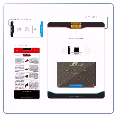 برچسب پوششی ماهوت مدل LOUIS-VUITTON-Logo مناسب برای تبلت سامسونگ Galaxy Tab 7.7 2011 P6800