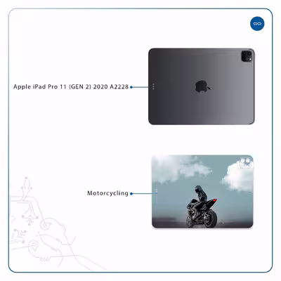 برچسب پوششی ماهوت مدل Motorcycling مناسب برای تبلت اپل iPad Pro 11 (GEN 2) 2020 A2228