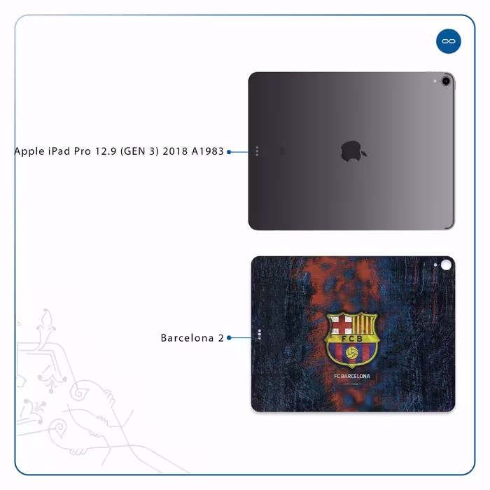 برچسب پوششی ماهوت مدل BARCELONA-2 مناسب برای تبلت اپل iPad Pro 12.9 (GEN 3) 2018 A1983