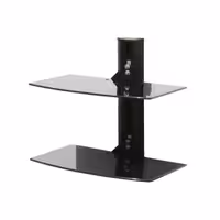 پایه دیواری دو طبقه شیشه ای مخصوص دستگاه پخش کننده