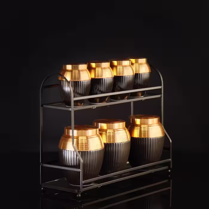 پاسماوری خمره ای خط دار مشکی آسا