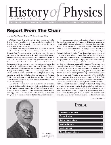 خرید و دانلود نسخه کامل کتاب History of Physics Newsletter