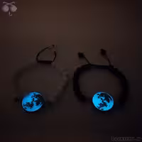 دستبند ماه شب تاب مهره ای (آبی شو)