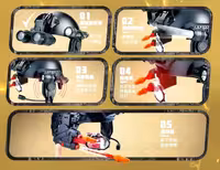 اسباب بازی کلاه نظامی با قابلیت نورپردازی و تیرپرتابی آیتم