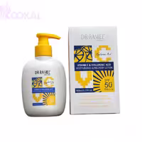 لوسیون ضدآفتاب صورت و بدن دکتر راشل مدل ویتامین سی و هیالورونیک اسید SPF50