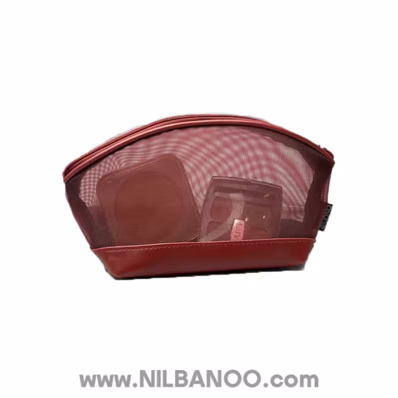 کیف آرایشی توری بونو مدل 6020 رنگ زرشکی