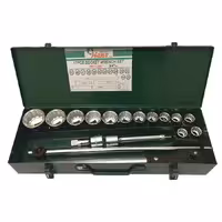 جعبه بکس 3/4 اینچ 17 پارچه هنس 12 پر مدل 6617-2M2 تایوان HANS